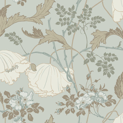 Magnolia Home Gwendolyn Blue & Suede Wallpaper MF4755