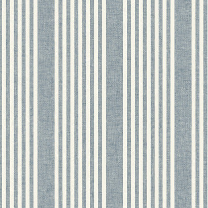 Magnolia Home French Linen Stripe Navy Wallpaper MF4768