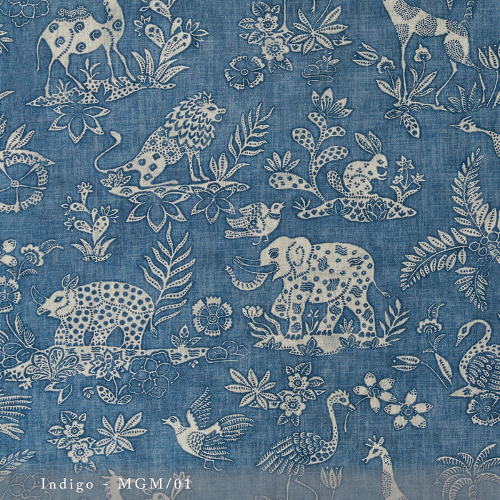 Lisa Fine Mogambo Indigo Fabric Sample MGM-01