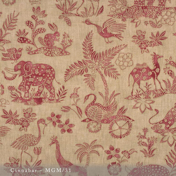 Lisa Fine Mogambo Cinnabar Fabric Sample MGM-31