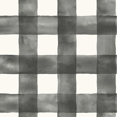 Magnolia Home Watercolor Check Black & White Wallpaper MH1516