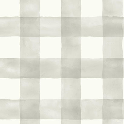 Magnolia Home Watercolor Check Grey & White Wallpaper MH1518