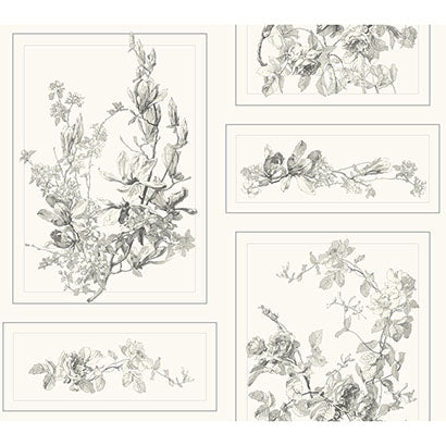 Magnolia Home The Magnolia Grey & Off White Wallpaper MH1543