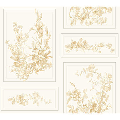 Magnolia Home The Magnolia Brown & White Wallpaper MH1546