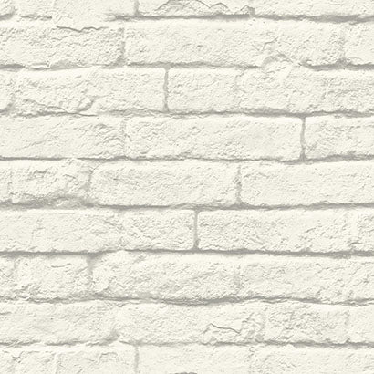 Magnolia Home Brick & Mortar White & Grey Wallpaper MH1555