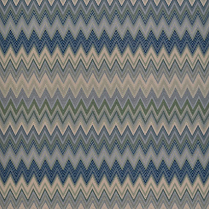 Missoni Zig Zag Multicolore Blue Wallpaper MI10063