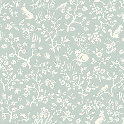 Magnolia Home Fox & Hare Green Wallpaper MK1111