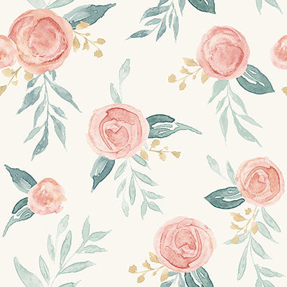 Magnolia Home Watercolor Roses Red Wallpaper MK1126