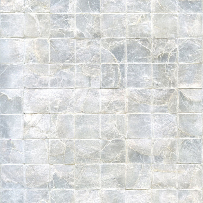 Maya Romanoff Mother of Pearl Mosaic Natural Pearl Wallpaper Sample MR-MM-01