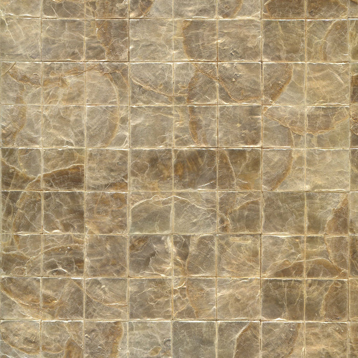 Maya Romanoff Mother of Pearl Mosaic Golden Pearl Wallpaper Sample MR-MM-02