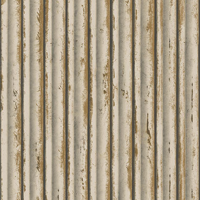 York Weathered Metal Cream & Gold Wallpaper MM1717