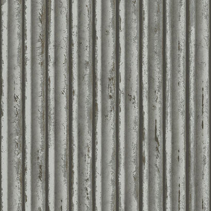 York Weathered Metal Grey & Silver Wallpaper MM1718