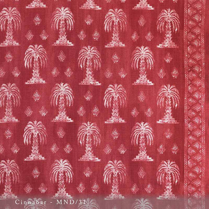 Lisa Fine Mandalay Cinnabar Fabric Sample MND-31