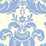 Quadrille Monty China Blue Wallpaper Sample 302157W