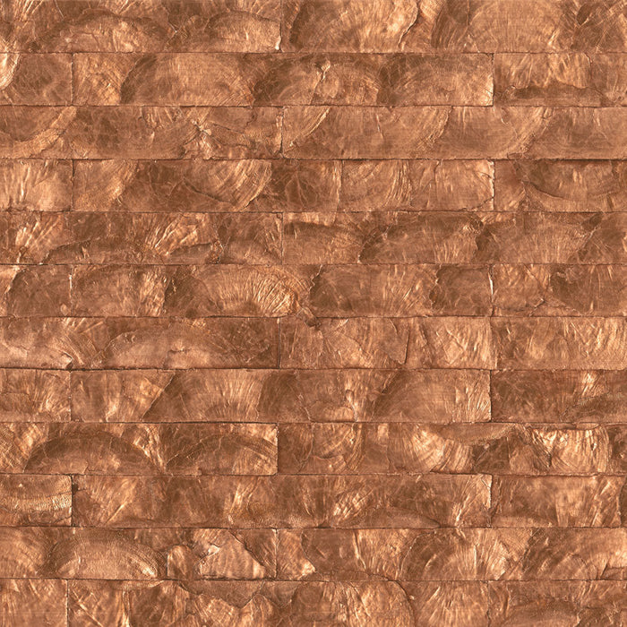 Maya Romanoff Mother of Pearl Fire Coral Wallpaper Sample MR-MP-22