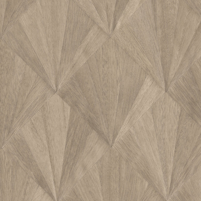 Maya Romanoff Ajiro Fanfare Teak Luster Wallpaper Sample MR-AF-3676-P