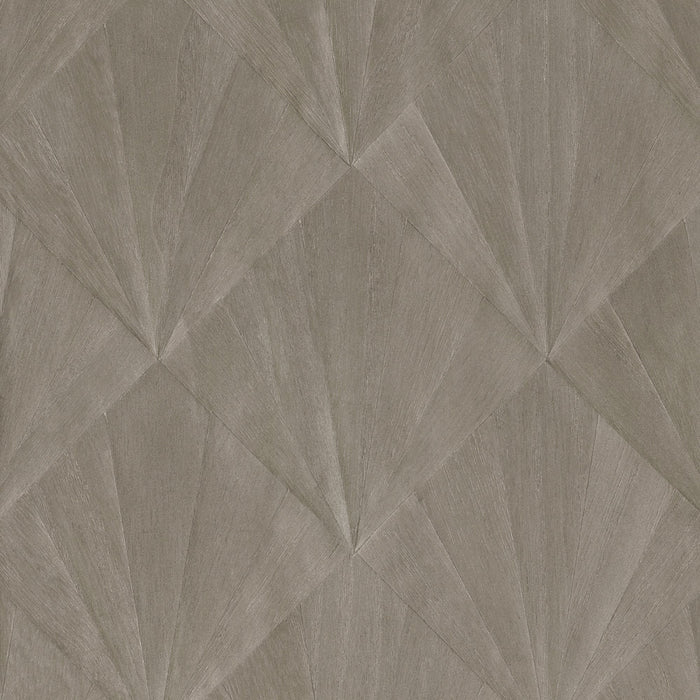 Maya Romanoff Ajiro Fanfare Polished Silver Birch Luster Wallpaper Sample MR-AF-3X17-S