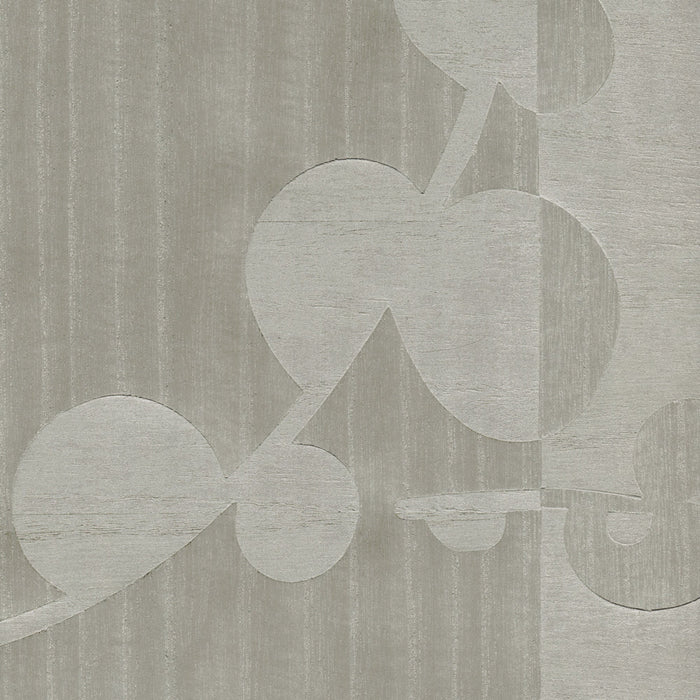 Maya Romanoff Ajiro Vineyard Polished Silver Birch Luster Wallpaper Sample MR-AV-3X17-S