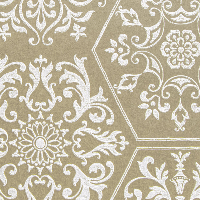 Maya Romanoff Serigraph Brocade Etched Linen Wallpaper Sample MR-SPB-1177