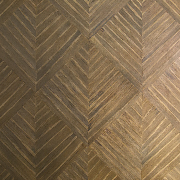 Maya Romanoff Water Hyacinth Parquet Brown Pelican Wallpaper Sample MR-WH-1179