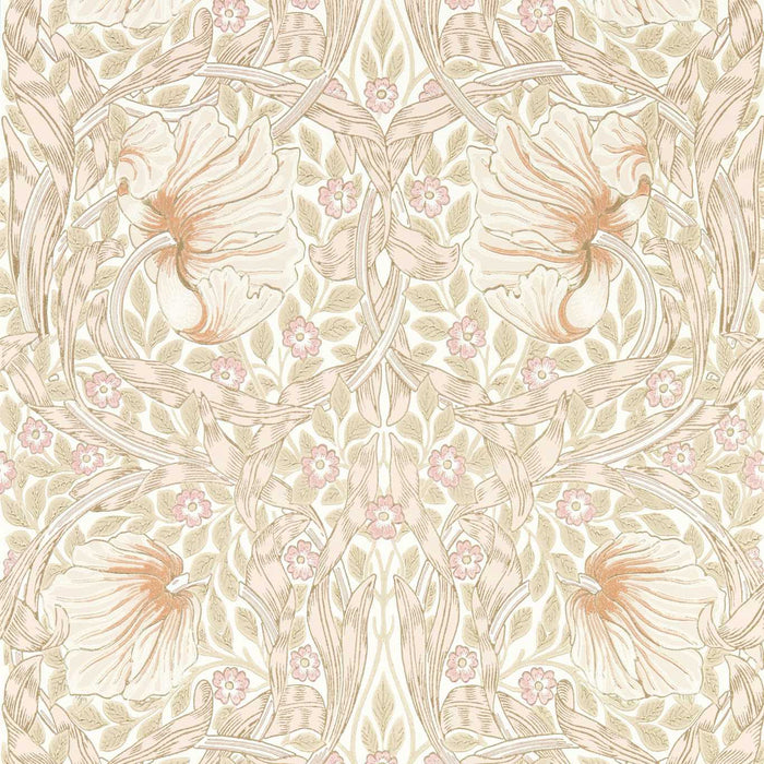 Morris & Co Pimpernel Cochineal Pink 217064 Wallpaper Sample MSIM217064