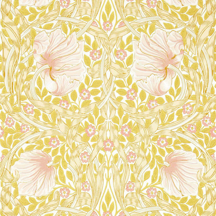 Morris & Co Pimpernel Sunflower/Pink 217065 Wallpaper Sample MSIM217065