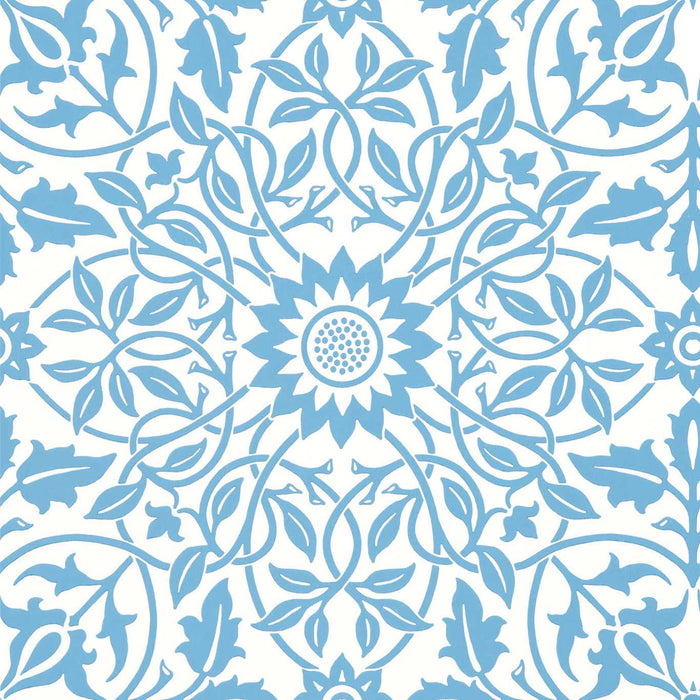 Morris & Co St James Ceiling China Blue 217079 Wallpaper Sample MSIM217079