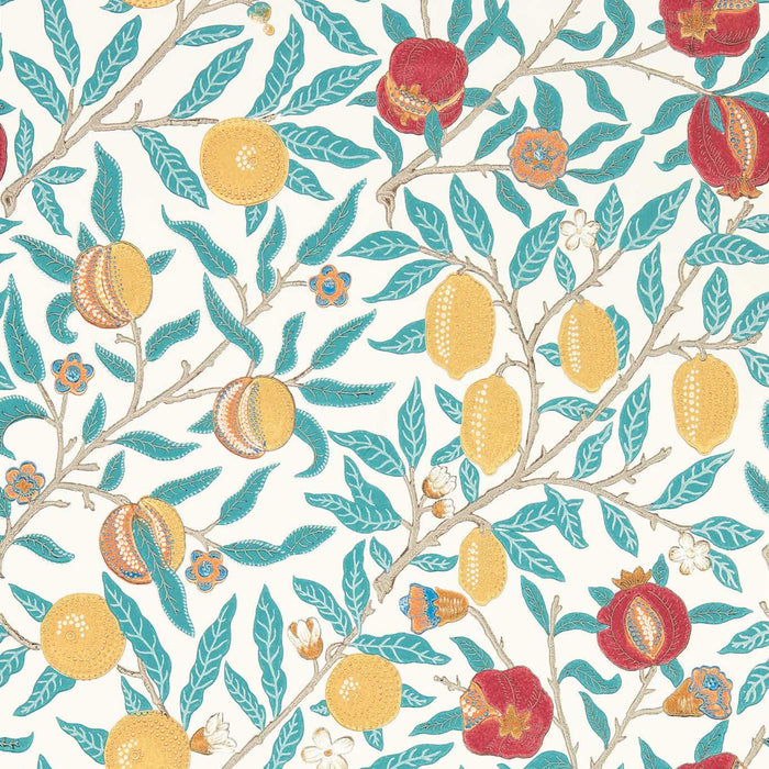 Morris & Co Fruit Green Indigo/Madder 217085 Wallpaper Sample MSIM217085