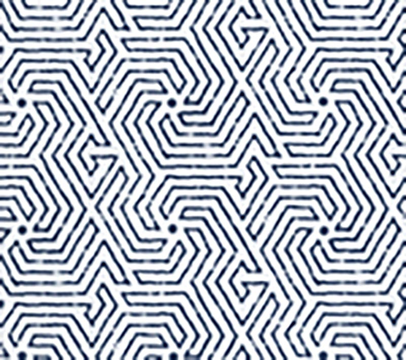 China Seas Maze Navy Wallpaper 2510-15WPV