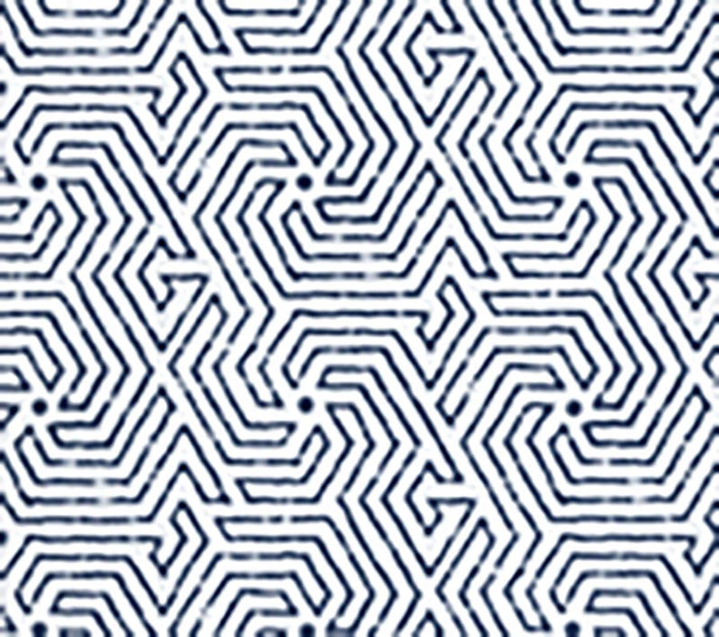 China Seas Maze Navy Wallpaper Sample 2510-15WPV