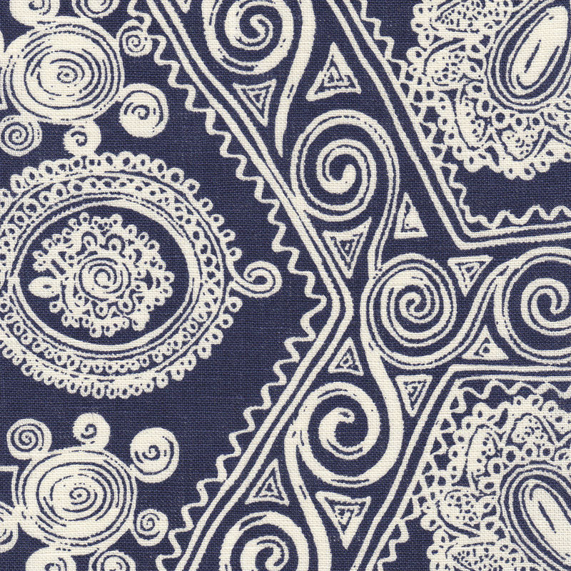 Home Couture Melanie Background Navy Fabric HC1910B-03