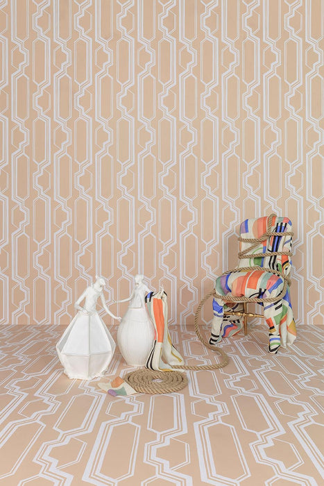 Pierre Frey Mariinsky Peche Wallpaper Sample FP872004