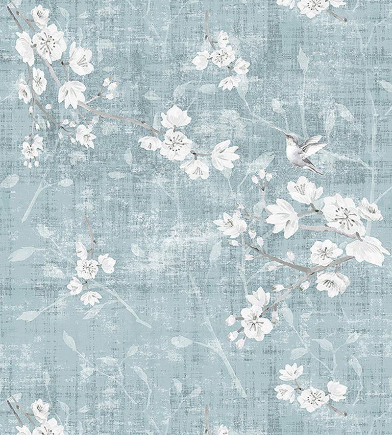 Nicolette Mayer Blossom Fantasia - Sheer Slate Fabric N4 1041BL10