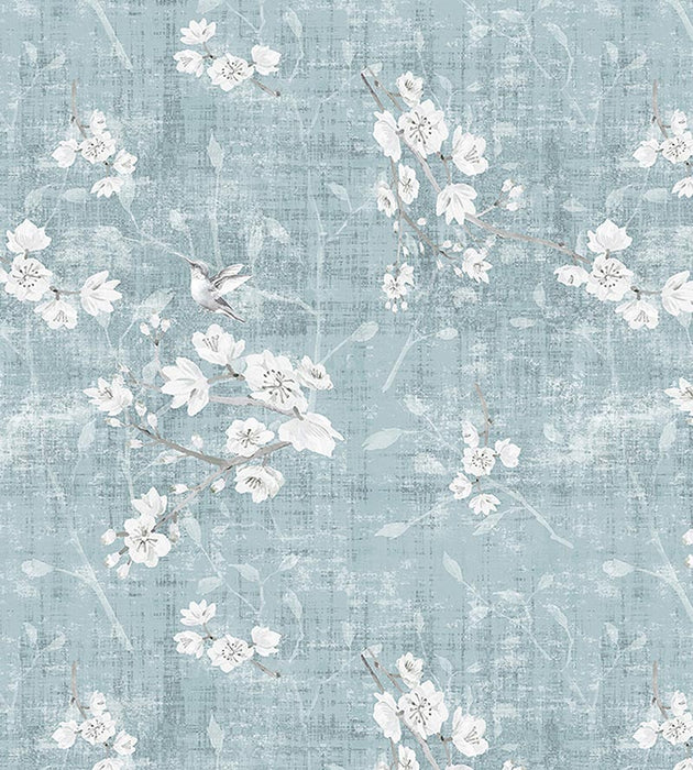 Nicolette Mayer Blossom Fantasia - Sheer Slate Fabric Sample N4 1041BL10