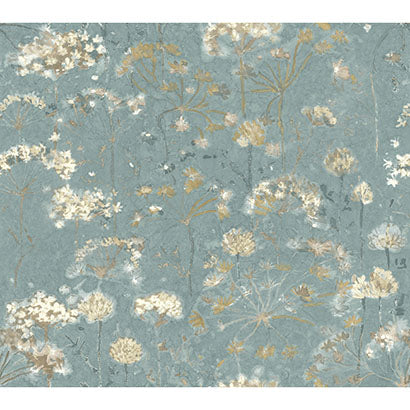 York Botanical Fantasy Blue Wallpaper NA0542