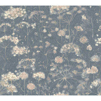 York Botanical Fantasy Dark Blue Wallpaper NA0543