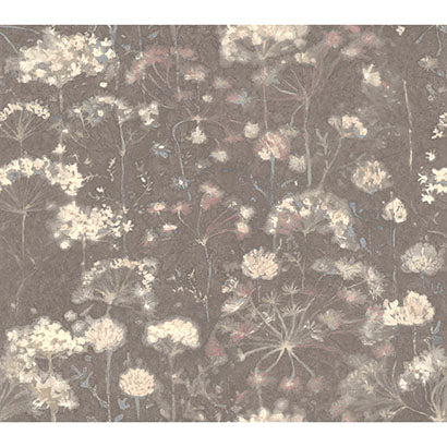 York Botanical Fantasy Dark Grey Wallpaper NA0544