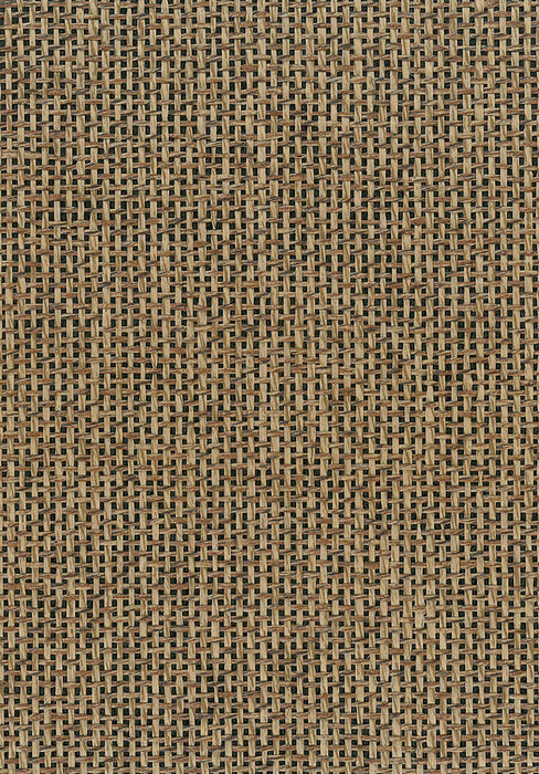 Seabrook Designs Paperweave Black, Brown Wallpaper Sample NA511