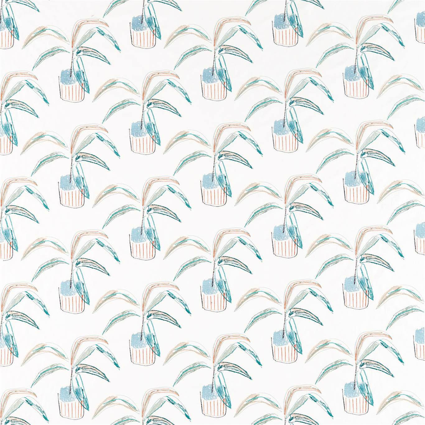 Scion Crassula Marine/Tangerine/Mint 132861 Fabric Sample NABS132861