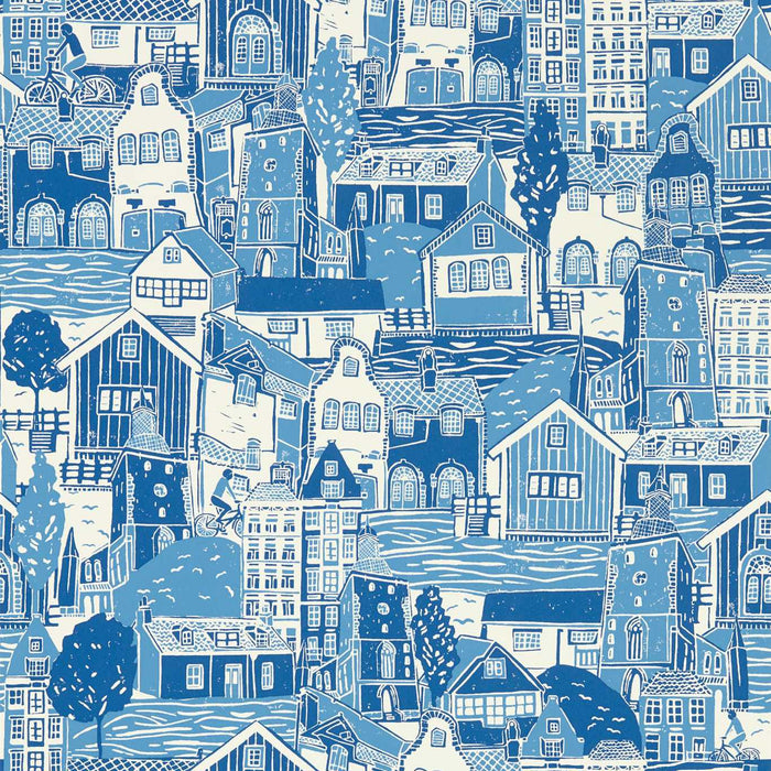 Scion Stockholm Cloudless Blue 112808 Wallpaper Sample NART112808