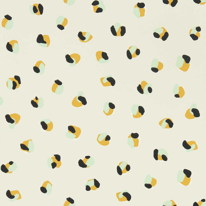 Scion Leopard Dots Pebble/Sage 112811 Wallpaper Sample NART112811