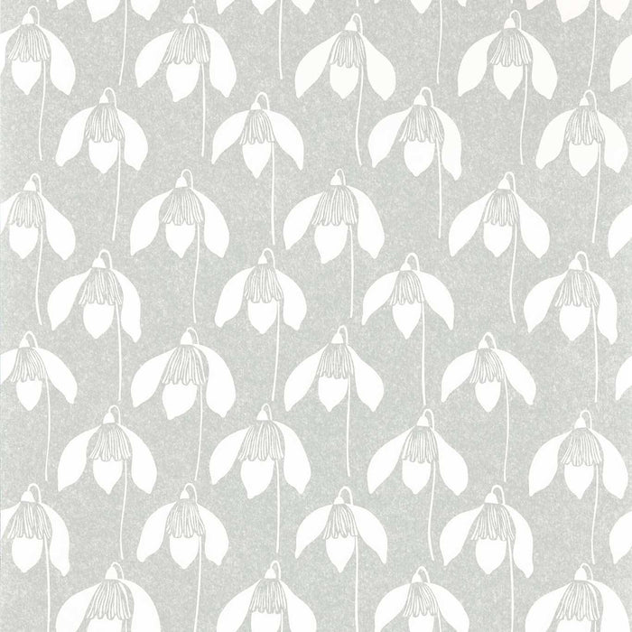 Scion Snowdrop Pewter 112813 Wallpaper Sample NART112813