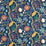 Scion Jackfruit and the Beanstalk Midnight 121044 Fabric Sample NART121044