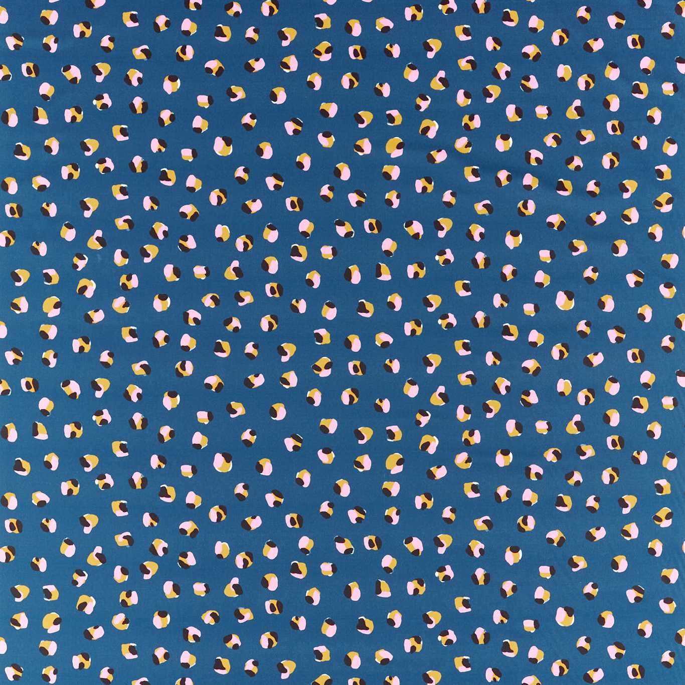 Scion Leopard Dots Denim/Milkshake 121046 Fabric Sample NART121046