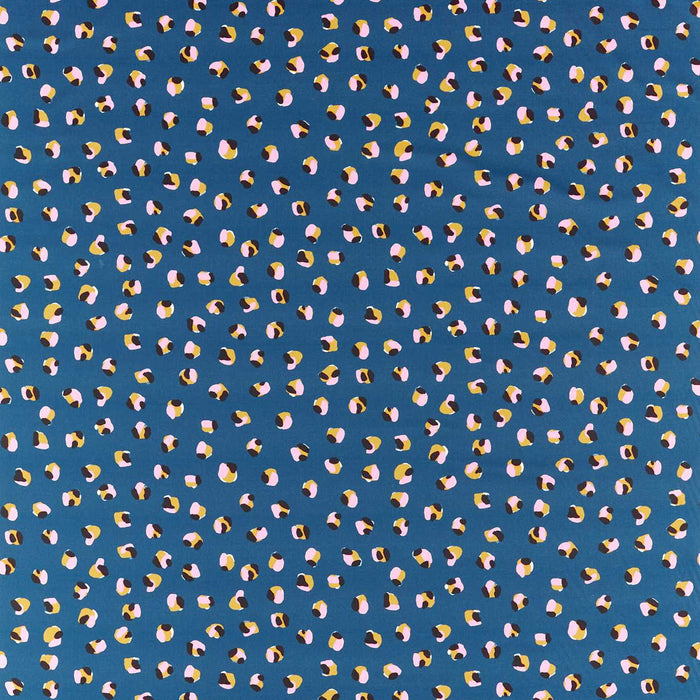 Scion Leopard Dots Denim/Milkshake 121046 Fabric Sample NART121046