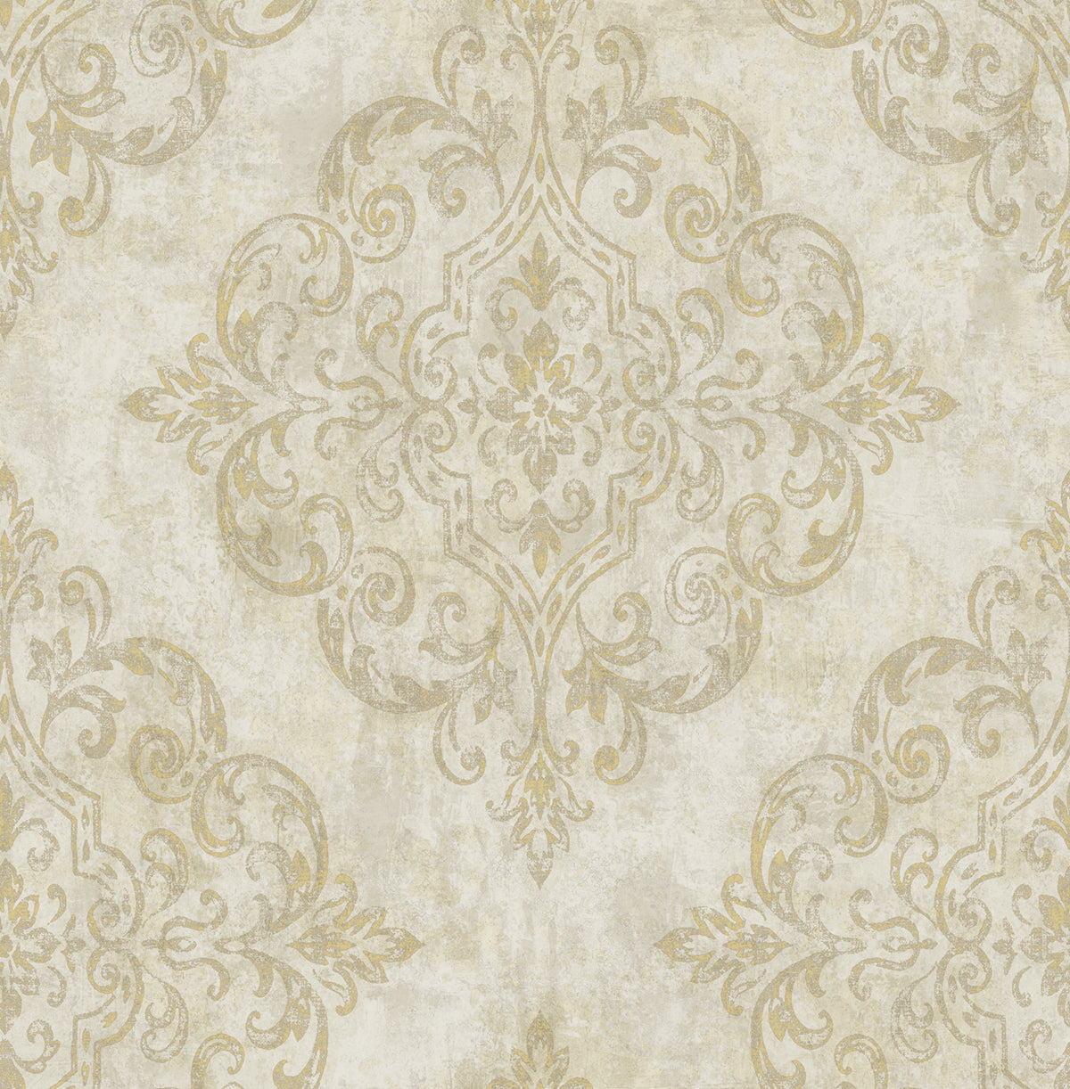 Seabrook Designs Atelier Tan, Gold, And Off-white Wallpaper NE50305