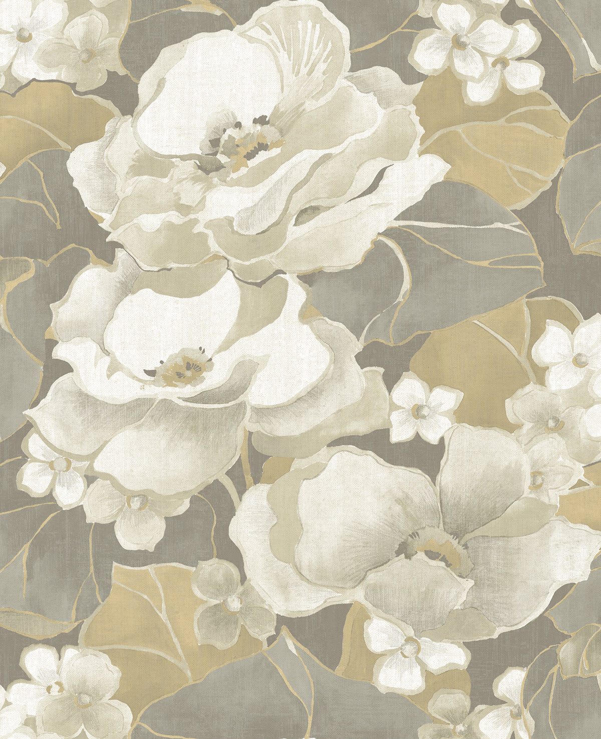 Seabrook Designs Adorn Metallic Silver, Off-white, And Tan Wallpaper NE50508