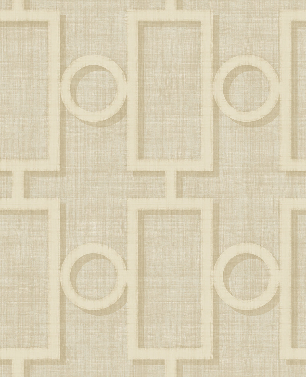 Seabrook Designs Adorn Geo Tan And Off-white Wallpaper NE50602