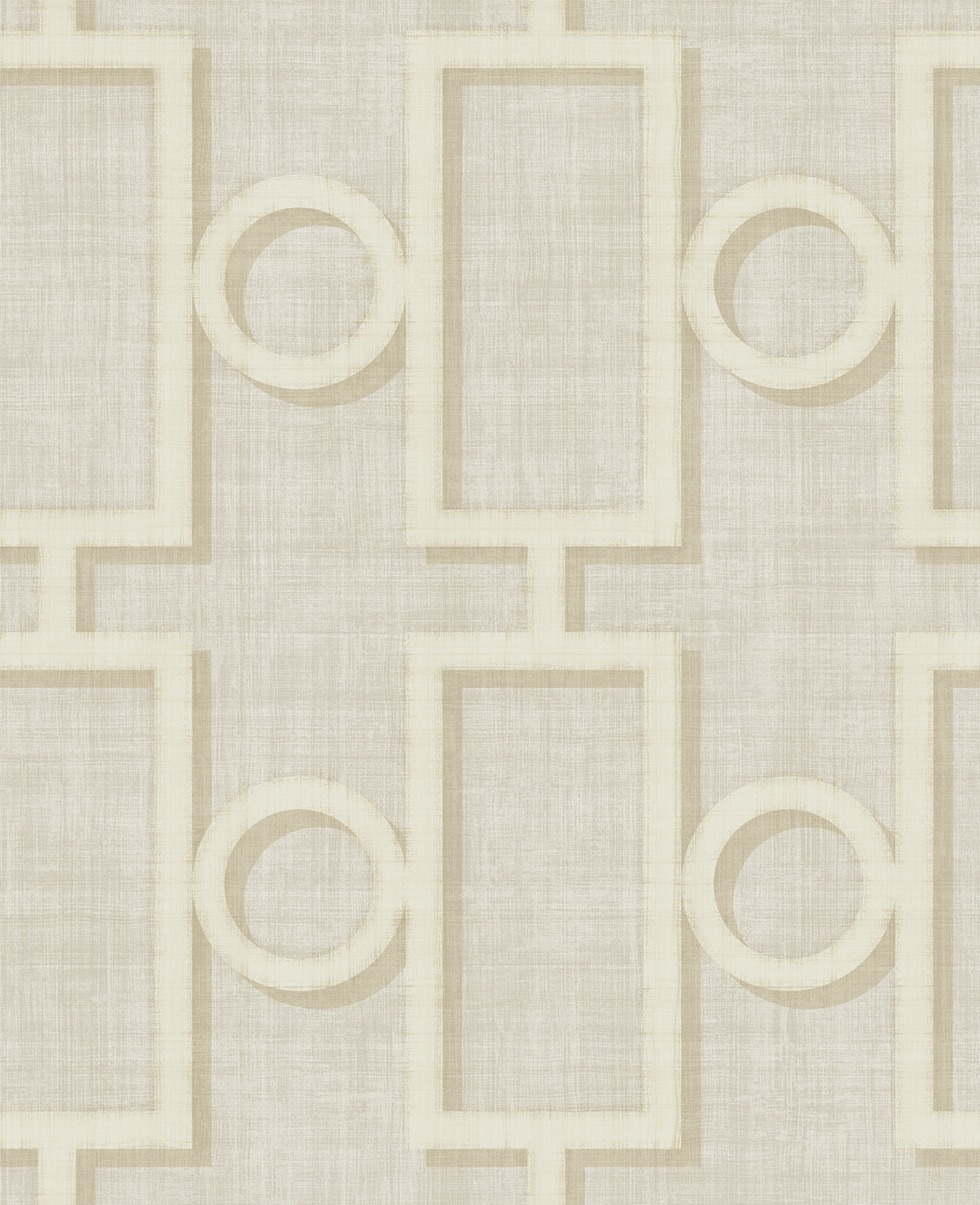 Seabrook Designs Adorn Geo Cream And Off-white Wallpaper NE50605