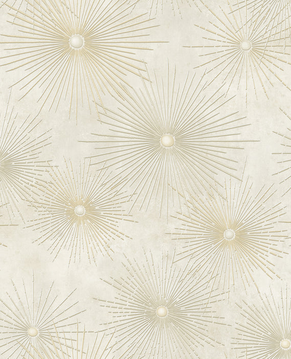 Seabrook Designs Catwalk Metallic Gold And Off-white Wallpaper NE51005